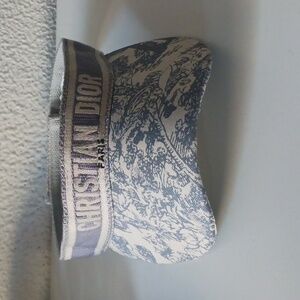 NWT Christian Dior Hat Visor Blue/ White